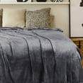 thumbnail image 4 of REGALWOVEN Queen Size Blanket Microplush Fleece Throw Blanket, Dark Gray, 4 of 8