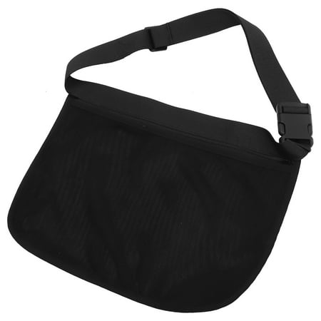 UPOUART Wear-Resistant Tennis Ball Bag Black Waist Pouch Practical for Outdoor Use