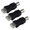 thumbnail image 1 of 3X USB Type A Female to USB Type B Male Adapter, 1 of 5