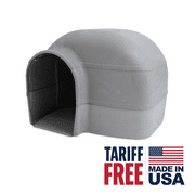Outback Igloo Dog House, Heavy Duty Durable Plastic, Outdoor Use, Leak-Resistant, Gray, For Dogs up to 90 lbs, Extra Large, 33 L