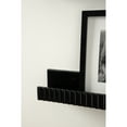 thumbnail image 4 of Kate and Laurel Furrow Modern Wood Photo Display Ledges, Set of 2, 24 Inches, Black, Scalloped Floating Picture Ledge Shelf Set with Lip for Use as Dorm Book Shelves or Gallery Wall Decor, 4 of 9