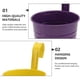 thumbnail image 2 of 12pcs Macetas de hierro macetas decorativas colgantes macetas jardinería, 2 of 6