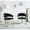 thumbnail image 6 of Pemberly Row 19" Hollow Back Velvet & Metal Side Chair in Black/Gold, 6 of 6