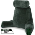 thumbnail image 5 of Husband Pillow Medium Cover Aspen Edition Ramona Green, Reversible Microfiber to Microsuede, Side & Back Pockets - Handle for Easy Transport - Super Cozy Bed Rest Pillow Cover With Arms - Easy Care, 5 of 7