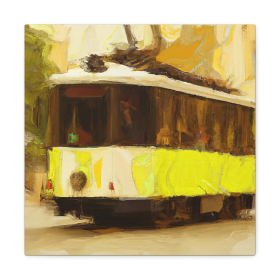 Tram at Twilight Glow - Canvas