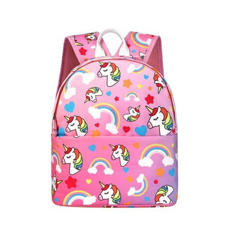Fancyleo Unicorn Rainbows Backpack Girls Large School Bag Pink School Kindergarten Girls