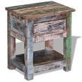 thumbnail image 2 of vidaXL Side Table with 1 Drawer Solid Reclaimed Wood 17"x13"x20", 2 of 9