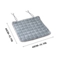 thumbnail image 3 of Fwttom Seat Cushion, 2 pcs Square Chair Pads with Ties, Seat Cushions for Office Chairs Cushion, Home Floor Pillow, Window Seat & Outdoor Camping, 15.75 x 15.75 inches, 3 of 5