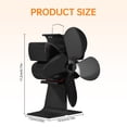 thumbnail image 2 of 4 Blade Heat Powered Stove Fan with Carrying Handle and, 2 of 8