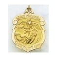 thumbnail image 2 of 14K Saint Michael Badge Religious Medal - 3/4 Inch X 1 Inch (27mm) Solid 14K Yellow Gold, 2 of 2