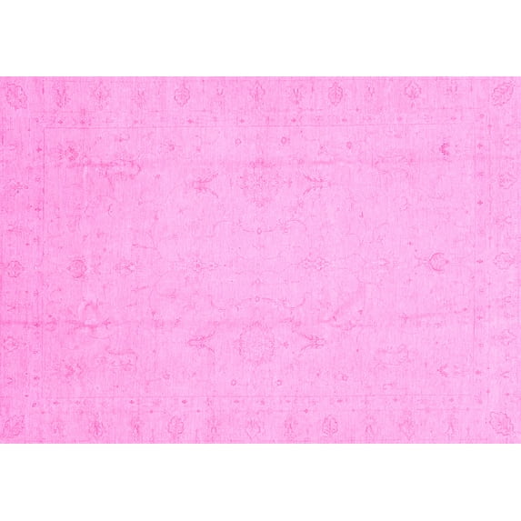 Ahgly Company Indoor Rectangle Oriental Pink Traditional Area Rugs, 2' x 3'