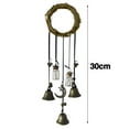 thumbnail image 3 of Toudaret Doorknob Hanging Witch Bell Decoration, Vintage Round Rattan Hanging Door Handle Wind Chime Ornament Pendant, Home Decoration, 3 of 8