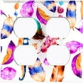 thumbnail image 3 of Metal Light Switch Plate Cover Colorful Beaded Feather Shell Dreamcatcher DRM014, 3 of 13