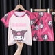 thumbnail image 4 of Conjunto de pijamas Kawaii Sanrioed Kuromi para niños, ropa de dormir de verano para niños y niñas, ropa de casa de dibujos animados de Anime, Cinnamoroll, HelloKitty, nuevo, 4 of 5