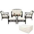thumbnail image 2 of Costway Ensemble de Mobilier de Patio en Rotin 7 Pcs Canapés Coussinés Causeuse Cour avec Housse Imperméable, 2 of 8