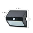 thumbnail image 3 of Outdoor Security Fence Wall Light | 48 LED Motion Sensor | 4 Lighting Modes | Solar Powered | IP65 Waterproof | Wide Angle | 20W | Patio Yard Deck Garden | 15x12.3x8.5cm | Black | 1 Pack, 3 of 6