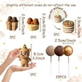 thumbnail image 2 of Birthday Party Decoration Set Simple Brown and Gold Color Multi-piece Combined Desktop Ornament Arrangement Accessories, 2 of 7