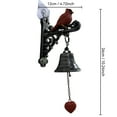 thumbnail image 2 of Redtail Memorial Bells for Door, Vintage Red Cast Iron Bell Wall Mounted for Outdoor, Garden, Front Door,Home Decor,1PCS, 2 of 8