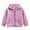 Light Purple, variant on Girls' Casual Zip-Up Hooded Sweatshirt, Long Sleeve Outerwear Jacket for Autumn Winter, Solid Color Full-Zip Pullover Coat for Toddlers and Kids