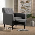 thumbnail image 3 of Noble House Logan Indoor Mid Century Modern Grey Fabric Recliner, 3 of 11