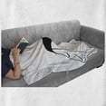 thumbnail image 6 of Humor Soft Flannel Fleece Throw Blanket, Captain Picard Face Palm Troll Guy Meme Caption Super Fun Online Illustration, Cozy Plush for Indoor and Outdoor Use, 50" x 60", Black and White, by Ambesonne, 6 of 6