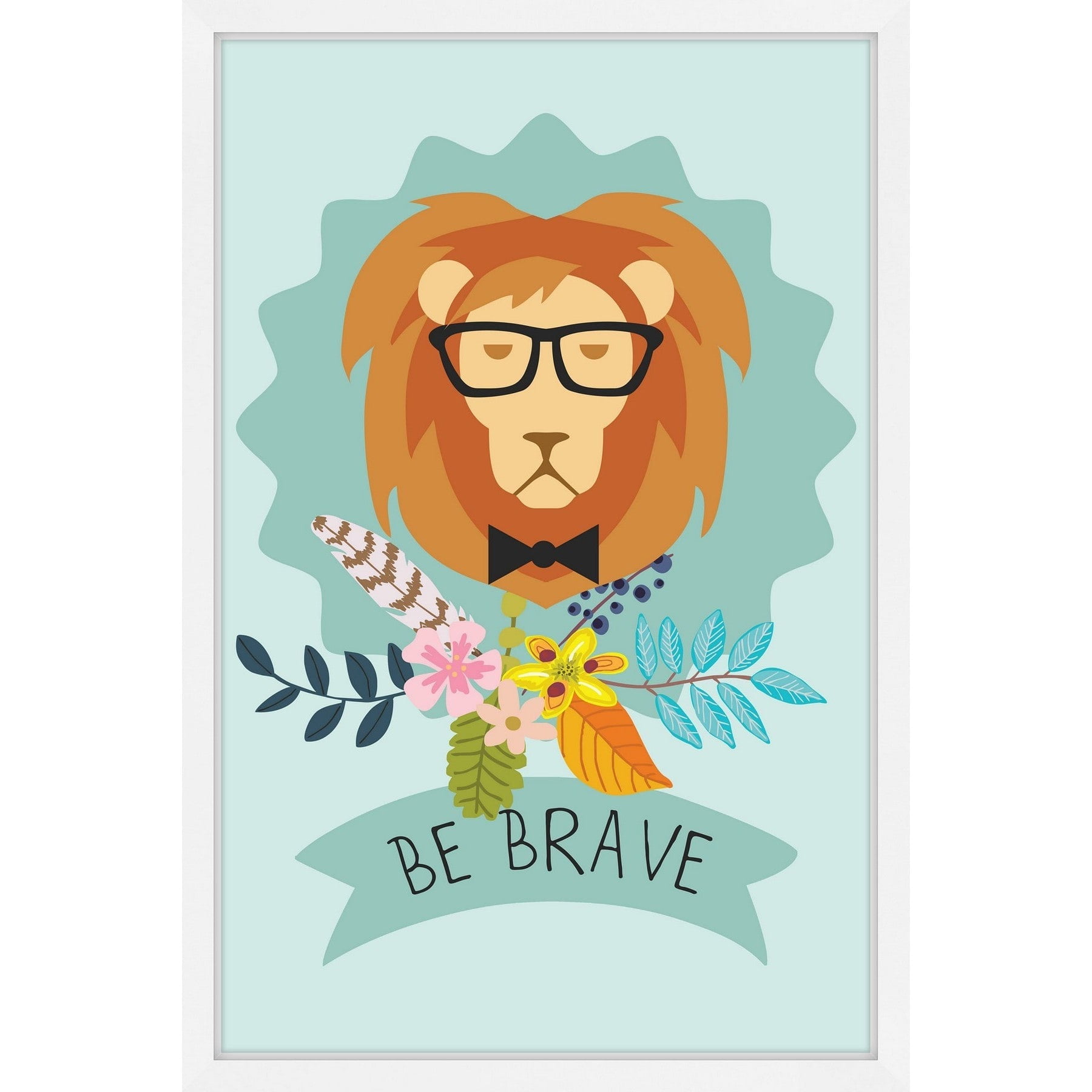Marmont Hill "Be Brave Lion" Framed Painting Print