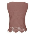 thumbnail image 6 of ClodeEU Women's Floral Lace Blouse ,Crew Neck Sleeveless Summer Tank Tops Pink,Womens Plus M, 6 of 7