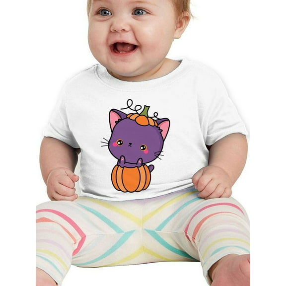 Cute Spookitty In Pumpkin. T-Shirt Infant -Image by Shutterstock,  24 Months