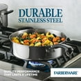 thumbnail image 4 of Farberware Brilliance 6 Quart Saute Pan with Lid and Helper Handle, Induction Compatible, Metal Utensil and Dishwasher Safe, Stainless Steel, 4 of 10