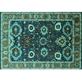 thumbnail image 1 of Ahgly Company Machine Washable Indoor Rectangle Oriental Turquoise Blue Industrial Area Rugs, 2' x 3', 1 of 4
