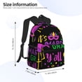 thumbnail image 4 of Fotbe Mardi Gras with Flamingo Lightweight Casual Laptop Backpack for Men and Women, Daily use Waterproof backpack, Backpack for College, 4 of 8