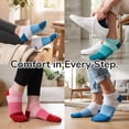 thumbnail image 3 of BambooMN Unisex Tri-Color Rayon from Bamboo Ankle Socks - Assortment C - Small - 4 Pairs, 3 of 7