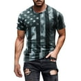 thumbnail image 3 of Eashery Mens Blouse Short Sleeve Tshirt Independence Day Casual Plus Size Tank Tops Grey 3XL, 3 of 5