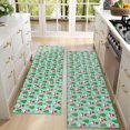 thumbnail image 4 of Kitchen Rugs Sets Of 2,Light Blue Christmas Santa and Tree Pattern Anti Fatigue Kitchen Mat Rugs Non Slip Washable,Decorative Kitchen Floor Mats for Kitchen,Sink,Laundry,17"X47", 4 of 5