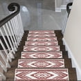 thumbnail image 2 of SussexHome Memorial Design 9" X 28" Stair Treads - 150 % Cotton Anti-Slip Carpet Strips for Indoor Stairs-Easy to Install Stair Treads with Double Adhesive Tape-Safe, Extra-Grip, 15-Pack-Maroon, 2 of 8