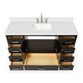 thumbnail image 6 of ARIEL Cambridge 61 Inch Rectangle Sink Vanity With White Quartz Countertop In Espresso, 6 of 7