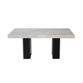 thumbnail image 3 of Steve Silver Camila White Marble Rectangle Dining Table, 3 of 5
