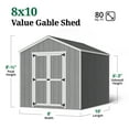 thumbnail image 4 of Little Cottage Co. 8x10 Value Gable Shed with Floor, Outdoor Wood Storage Do-It-Yourself Precut Kit, 4 of 14
