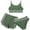Green, variant on Utlike Girls Swimwear Kids Bikini Swimsuits With Shorts 3 Piece Bikini Sets Sport Bathing Suits Adjustable Girls Swimsuit Size 9 Years-10 Years