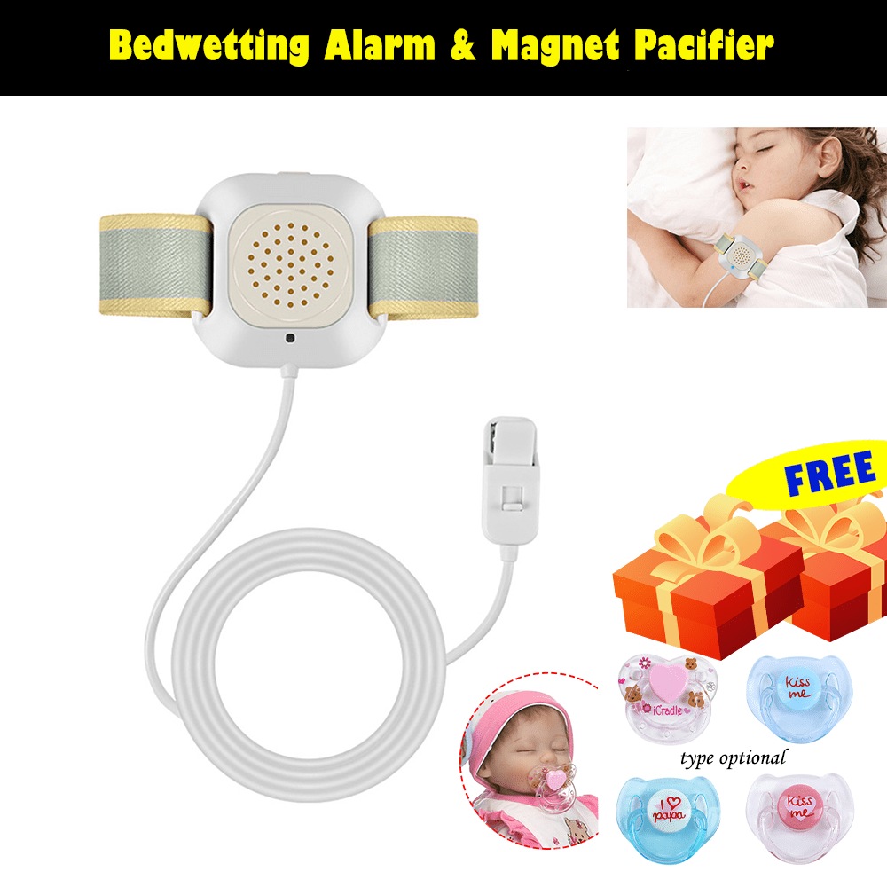 Arealer Bedwetting Alarm Enuresis Alarm with Loud Sound Bright Lights and Strong Vibration Child