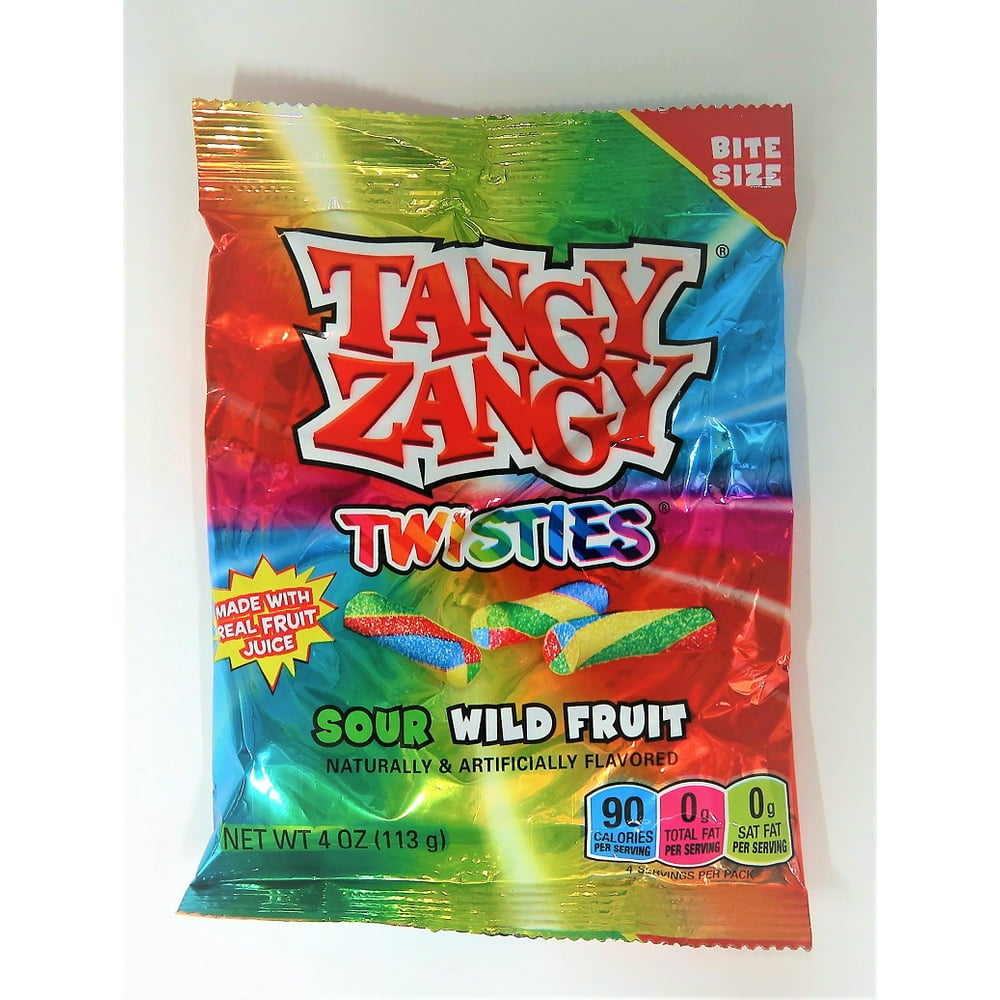 Tangy Zangy Bite Size Soft n' Chewy Sours, Sour Gummy Candy 2 Packs