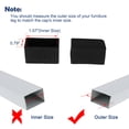 thumbnail image 3 of Unique Bargains Desk Table Leg Caps End Tip Home Furniture Protector 4pcs 0.79'x1.57' (20x40mm), 3 of 7