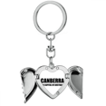 thumbnail image 1 of Canberra, la capital de Australia Llavero de alas de ángel en forma de corazón, 1 of 3