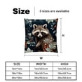 thumbnail image 5 of Raccoon Elegant Velvet Throw Pillow Covers and Inserts - Set of 2, Available in 16x16, 18x18, 20x20 Inches for Home Decor, Unique Patterns for Sofa, 5 of 6