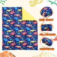 thumbnail image 6 of Crib Bedding Set for Boys Girls 3 Piece Dinosaur Baby Bedding Set - Soft Comforter Bed Set includes Quilt with Minky Dots Toddler Pillowcase Crib Sheet - Navy Nursery Bedding Set for Boys, 6 of 7