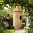 thumbnail image 6 of Natural Wood Hanging Birdhouse for Backyard Small Birds – Weather-Resistant Outdoor Nesting Box with Easy Hang & Clean Design for Garden Bird Shelter and Decoration, 6 of 7