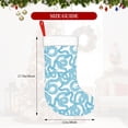 thumbnail image 4 of Balery Blue Snake Pattern Christmas Stockings with Initials, 18" Large Knit Christmas Stocking,Xmas Stocking for Kids, Holiday and Family Stocking, 4 of 7