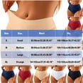 thumbnail image 5 of Oksale Womens Mesh Patchwork Underwear Plus Size Breathable Sexy Ladies Briefs Stretch Full Coverage Cotton Panties Wine L, 5 of 5