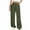 Army Green, variant on YUGYXL Wide Leg Pants for Women Cotton Linen Drawstring Long Pants Stretch Waist Cozy Comfy Trousers Outdoor Lounge Pants White XL