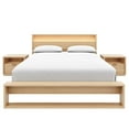 thumbnail image 1 of Gael 4 Piece Queen Size Bedroom Set with Slatted Bedframe, Headboard with Integrated Light, 2 Nightstands, 1 of 7